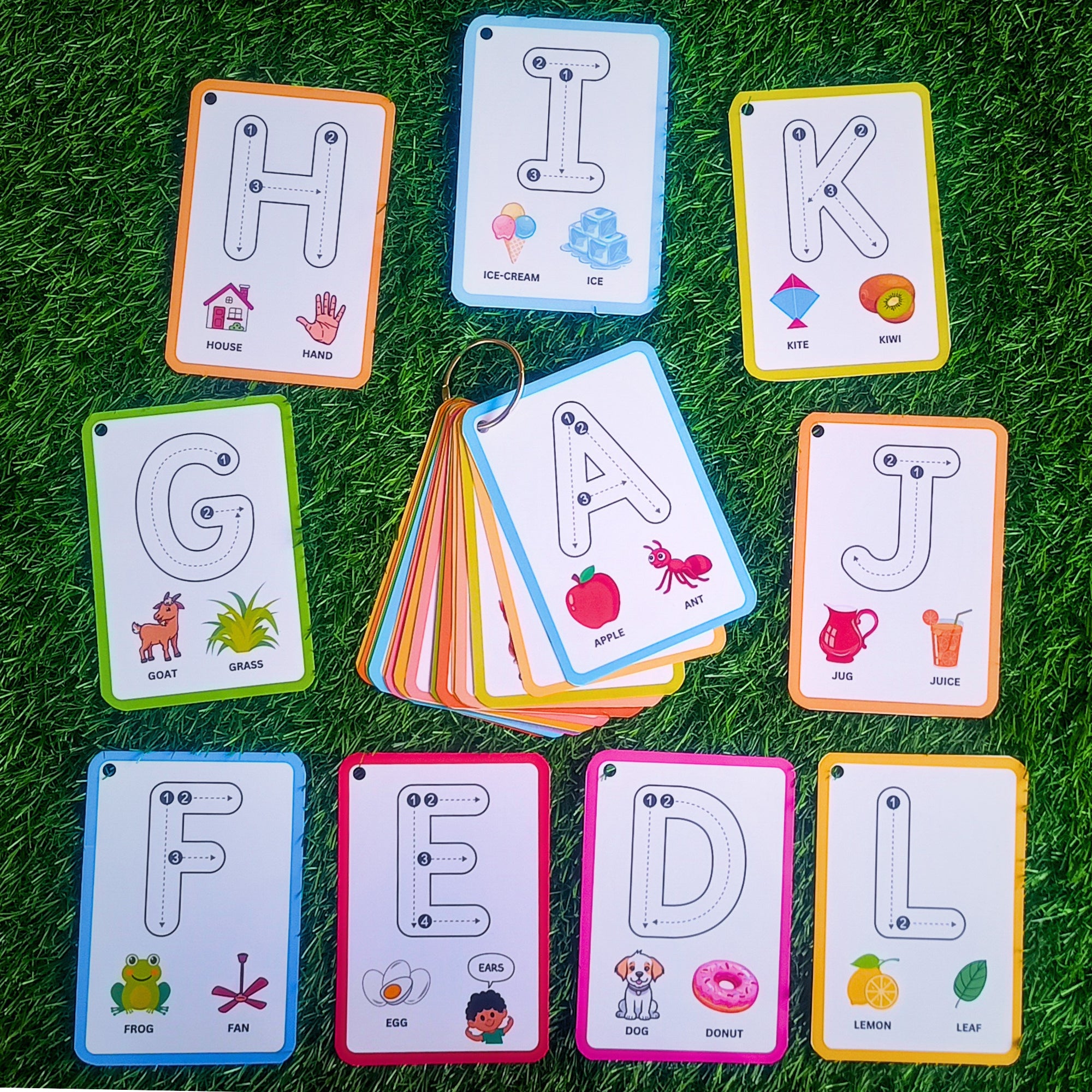 Reusable Tracing Alphabet Flash Cards Combo for Kids