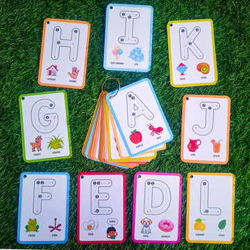 Reusable Tracing Alphabet Flash Cards Combo for Kids