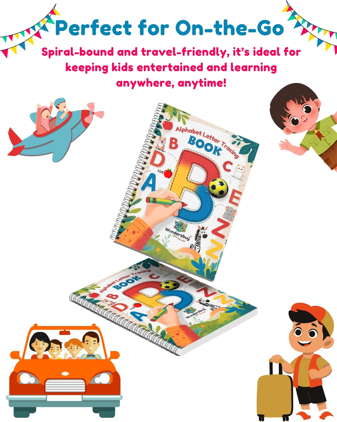 Alphabet Letter Tracing Practice Book for Kids Ages 3–7 | A to Z Uppercase & Lowercase Writing Practice